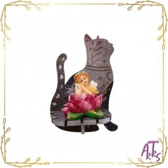 Prateleira Gatinho Cinza e Prateado